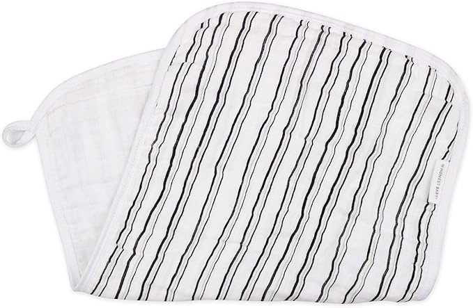 HonestBaby Baby Organic Cotton Multi-layer Burp Cloths Multipack, Pattern Play, One Size US