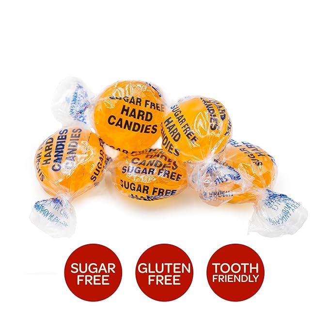 Sugar-Free Butterscotch Hard Candy - 1 Pound Pack (About 75 Count) - Individually Wrapped