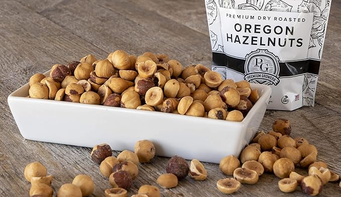 Oregon Farm To Table - Hazelnuts from Premium Growers - Dry Roasted - Lightly Salted – Kosher Certified - 1 LB