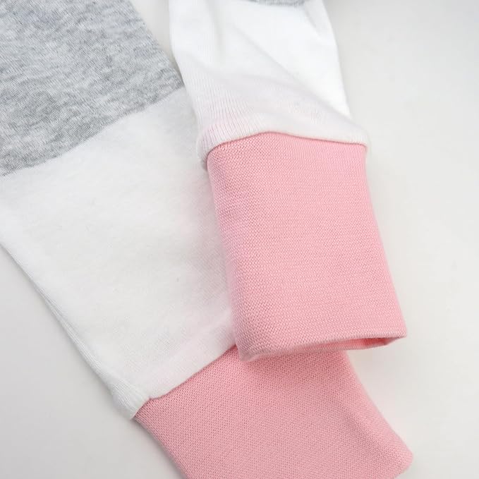 HonestBaby baby-girls 2-piece Pajamas Sleepwear Pjs 100% Organic Cotton for Baby, Toddler, Kids, Girl