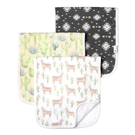 Copper Pearl Baby Burp Cloth Large 21''x10'' Size Premium Absorbent Triple Layer 3-Pack Gift Set “Cusco