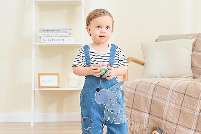 Cute Baby Boy Clothes Suit Toddler Boys' Striped long Sleeve T-Shirt+Denim Overalls Jumpsuit Pants Outfits Sets
