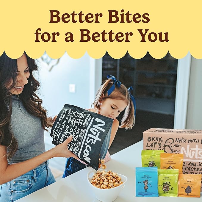 Nuts.com – Organic Dried Fruit and Nuts Variety Box – Gourmet Assortment for Summer and Festive Gifts – Includes Organic Cashews, Almonds, Walnuts, Raisins, and Trail Mix