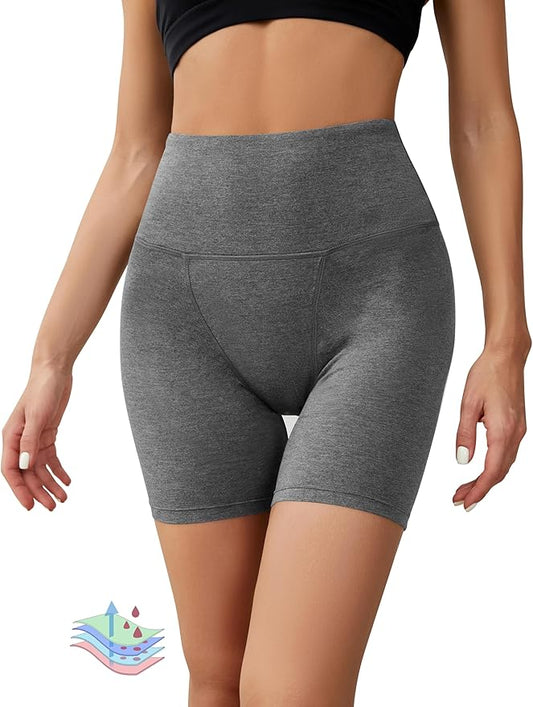 OVRUNS Period Underwear Shorts Heavy Flow Panties Leak proof period Sleep for Incontinence Maternity Postpartum for Women