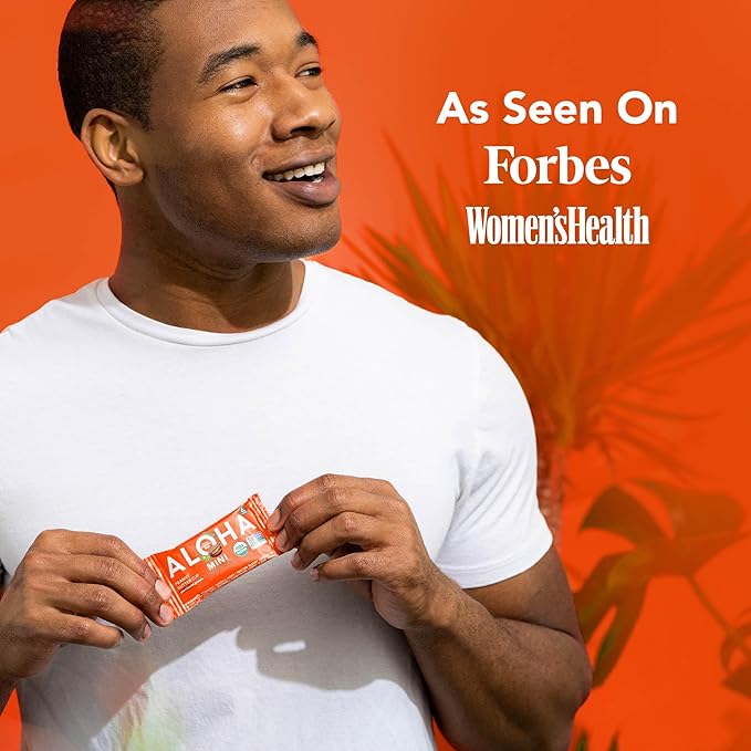 ALOHA Organic Plant Based Protein Bar MINIS |Peanut Butter Cup | 20 Count, 24g Bars | Vegan, Low Sugar, Gluten Free, Low Carb, Non-GMO, Stevia Free, Soy Free, No Sugar Alcohols