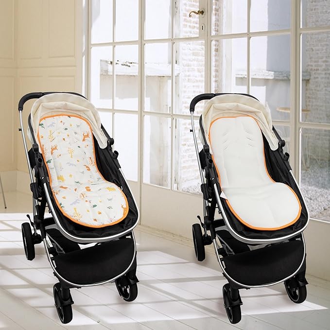 Universal Baby Stroller Seat Liners,Reversible Soft and Comfortable Baby Stroller Seat Cushion,Kids Seat Pads for Toddlers & Preschoolers -30 * 13.8'',1 Pack(Autumn Forest)