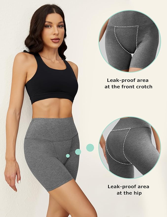 OVRUNS Period Underwear Shorts Heavy Flow Panties Leak proof period Sleep for Incontinence Maternity Postpartum for Women
