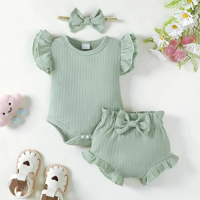 Baby Girl Clothes Infant Newborn Girl Summer Short Set Clothes