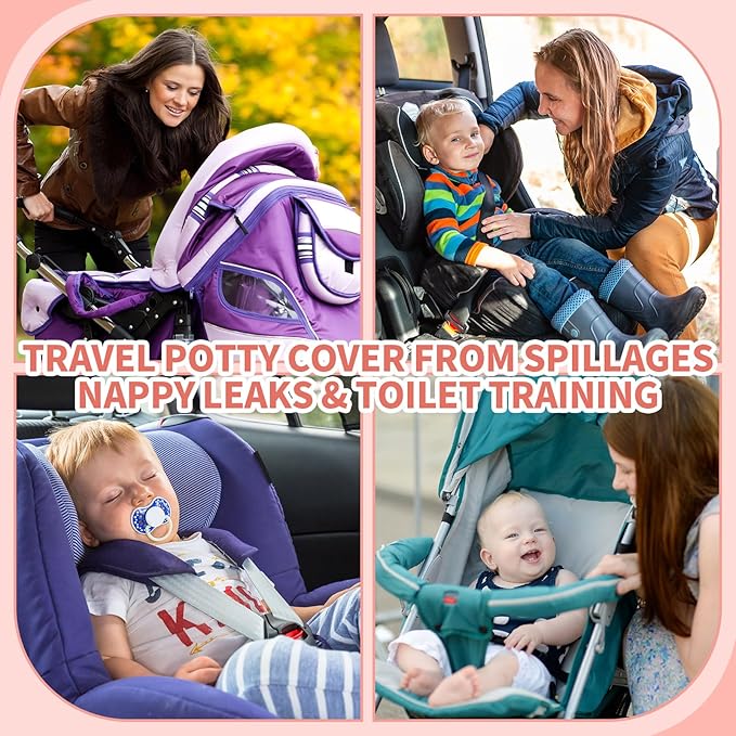 2 Pack Floral Car Seat Protector for Potty Training Waterproof Piddle Pad Cover from Spillages Nappy Leaks Toilet Training Anti Slip Backing Strollers Carseat Liner for Toddlers Babies