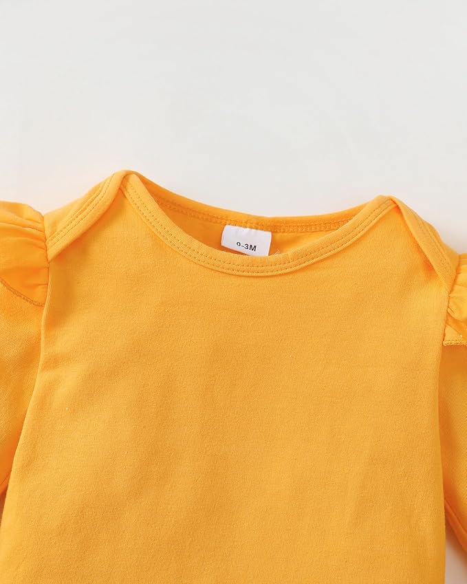 Infant Baby Girl Clothes Newborn Girl Outfit Long Sleeve Romper Pants Set Cute Baby Clothes for Girls Fall/Winter