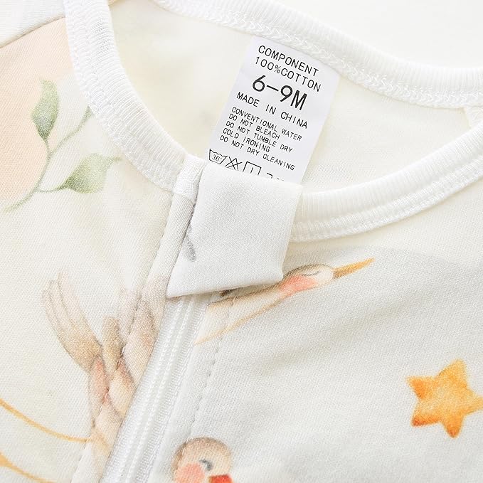 Baby Boy Girl Romper Short Sleeve 100% Cotton Bodysuit Outfits 2 Way Zipper Jumpsuit