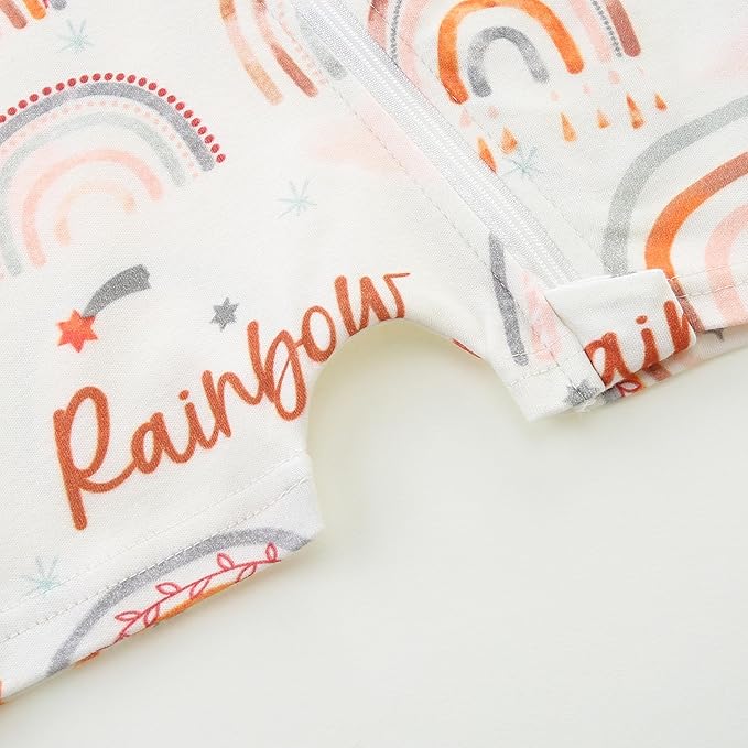 Baby Boy Girl Romper Short Sleeve 100% Cotton Bodysuit Outfits 2 Way Zipper Jumpsuit