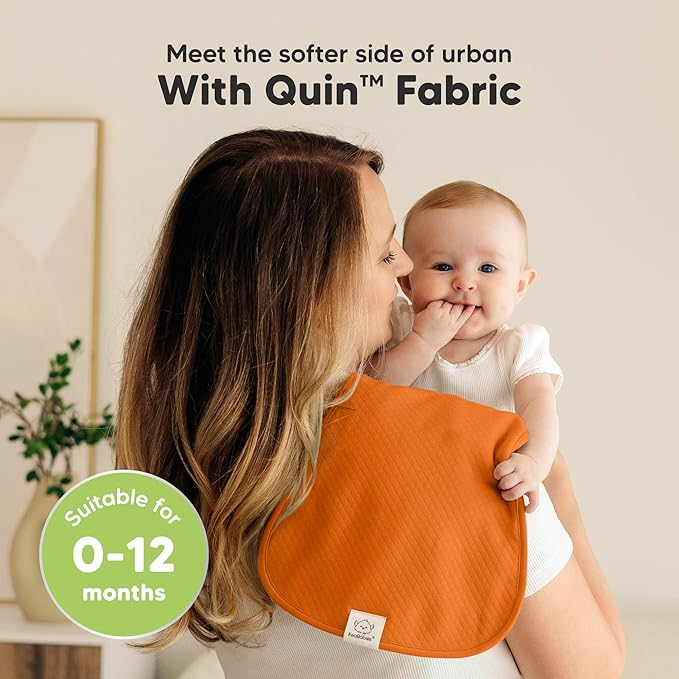 KeaBabies 5-Pack Organic Burp Cloths Baby Girl, Boy - Extra Large, Absorbent Baby Burp Cloths, Soft Burping Cloths for Babies, Newborn Burp Clothes, Cotton Burp Rags, Thick Burp Cloth (Sahara/Quin)