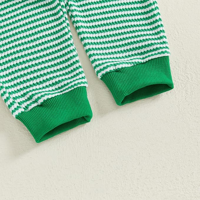 CIYCUIT Toddler Baby Boy Outfits Striped Sweatshirt Pants Clothes Set