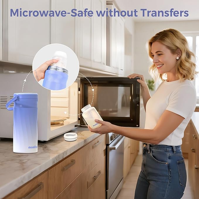 Breastmilk Storage Bottle 4 Pack, 10oz Milk Storage Bottle – Wide-Neck Fit for Most Nipples, Leak-Proof, BPA-Free, for Fridge & Travel