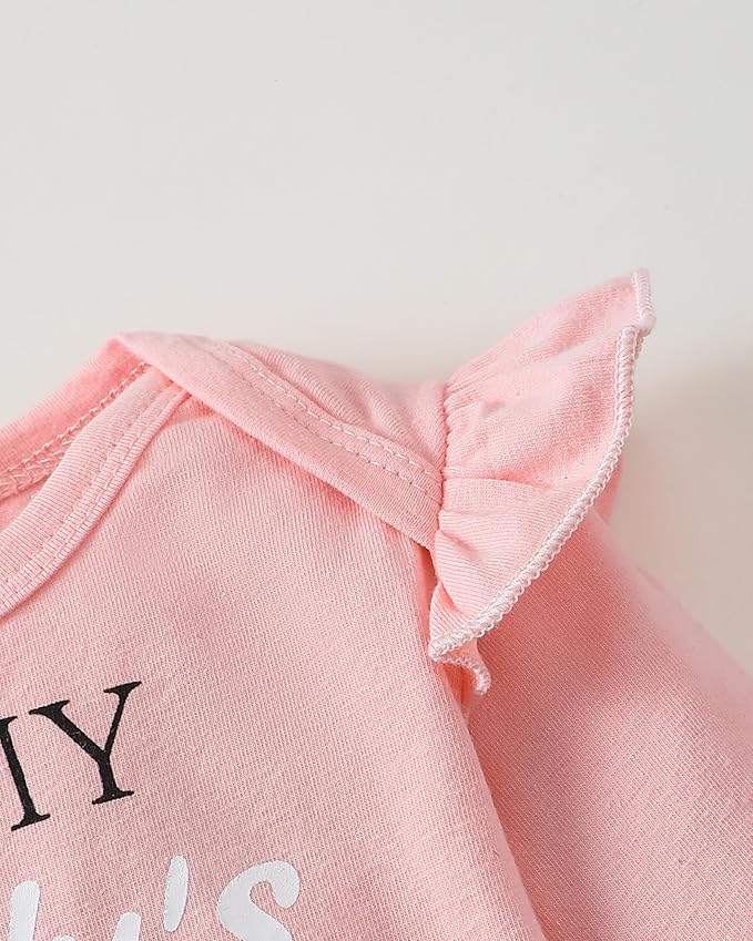 Renotemy Newborn Baby Girl Clothes Outfits Infant Romper Ruffle Floral Pants Cute Toddler Baby Girl Clothes Set