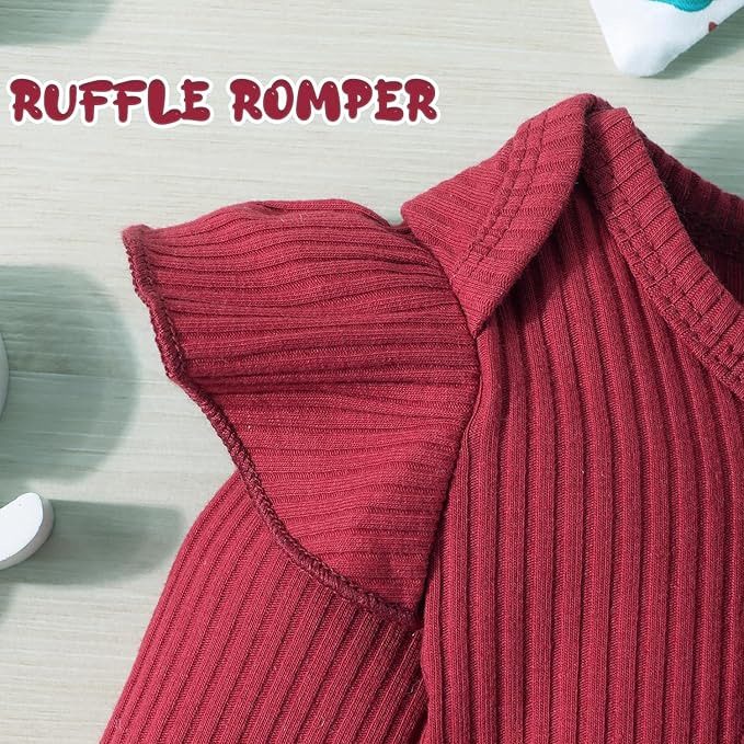 GDTOGRT Baby Girl Clothes Newborn Infant Outfits Ruffle Romper+ Floral Pants + Cute Headband Sets for Girls