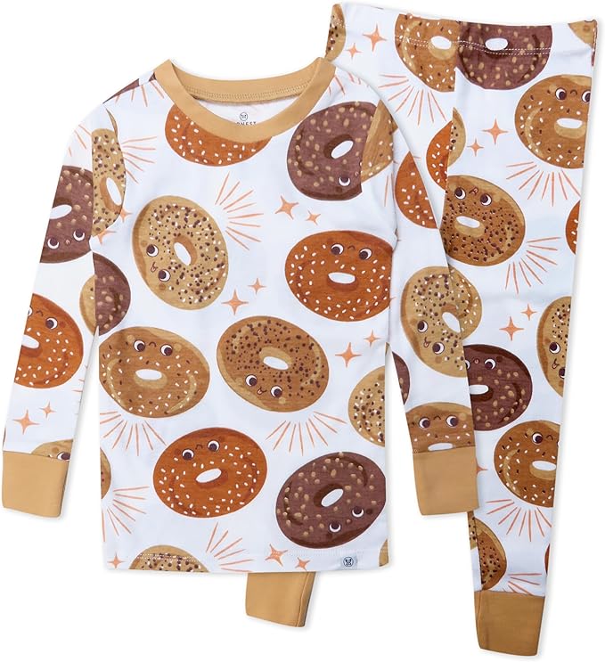 HonestBaby 2-Piece Pajamas Sleepwear Pjs 100% Organic Cotton for Baby, Toddler, Kids, Boy