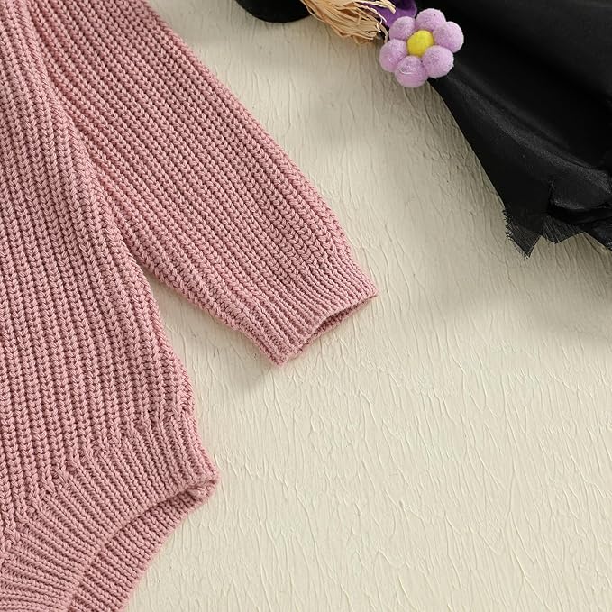 FYBITBO Baby Girl Boy Sweater Knit Oversized Pullover Sweatshirt Romper Onesie Warm Fall Winter Clothes Outfit Newborn
