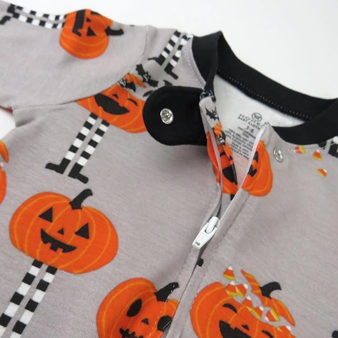 HonestBaby Baby Celebration Sleep & Play Footed One-Piece Pajama Sleeper 100% Organic Cotton