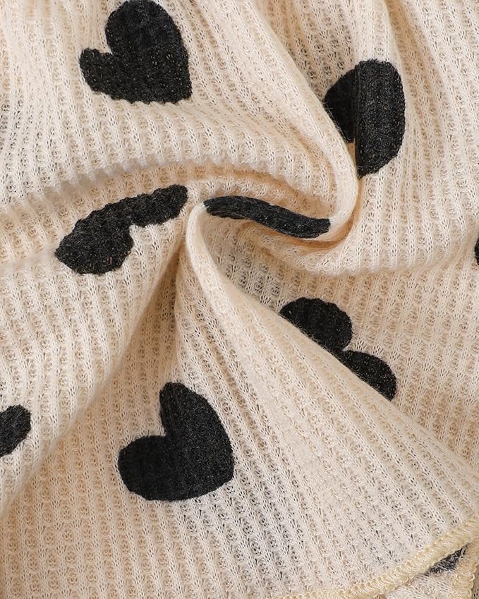 Renotemy Preemie Newborn Baby Girl Clothes Infant Romper Fall Winter Outfits Gifts for Girls Cute Bell Bottoms Pant Sets