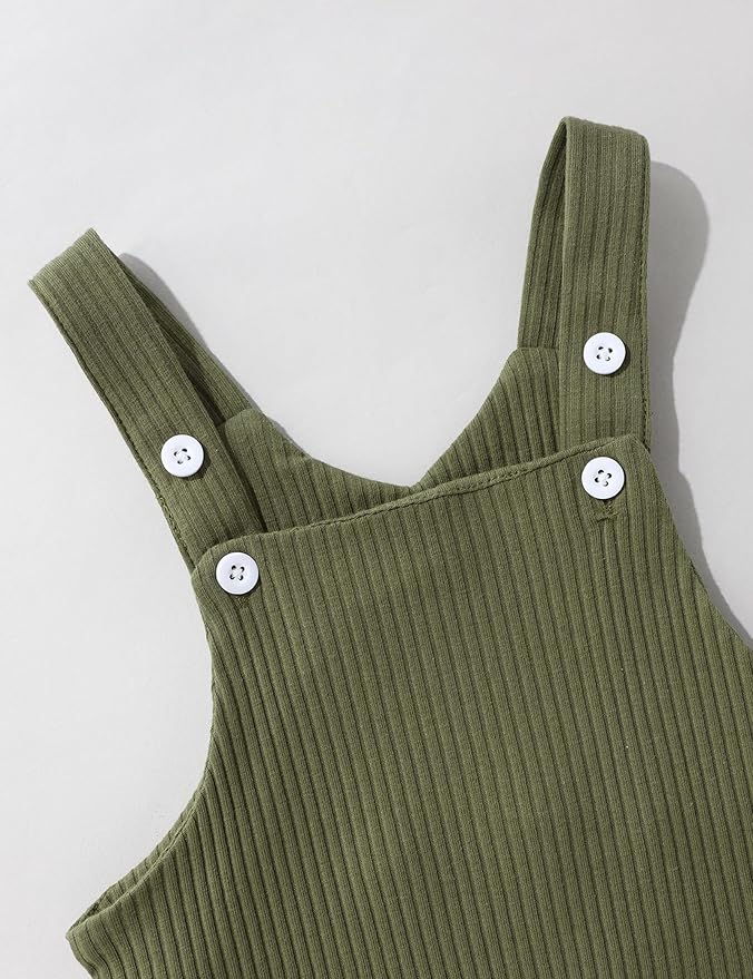 oklady Baby Boy Clothes Stripe Pattern Print Romper Top and Baby Overalls with Hat 0-18 Months Baby Boy Outfits