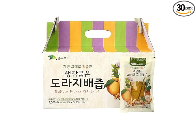 Premium Real Korean Pear, Balloon Flower Root, & Ginger Juice - No Preservatives or Artificial Additives - Natural and Pure - Health Care for Changing Season - For Men and Women of All Ages