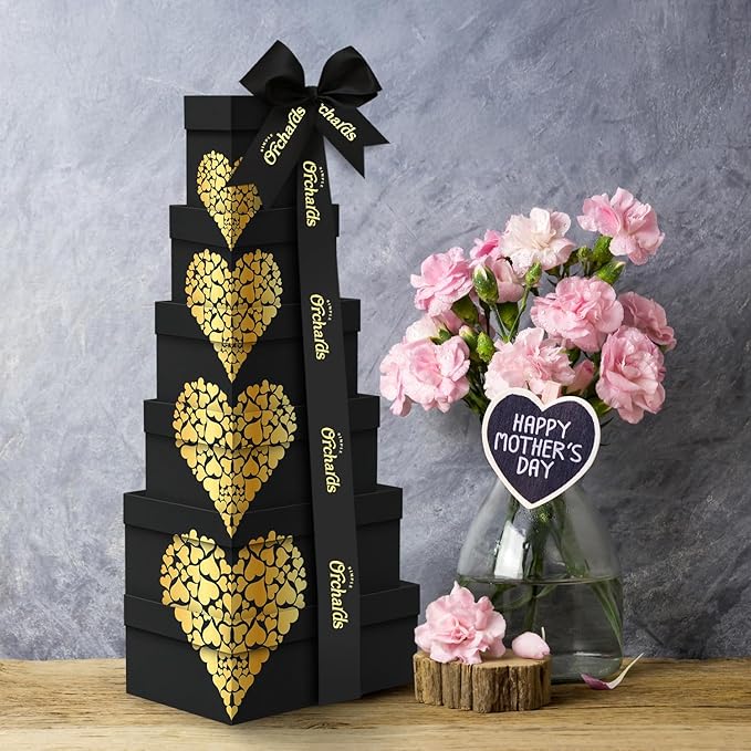 Nuts gift Basket Tower, Heart Design 6 Tier Food Baskets for Men and Women.