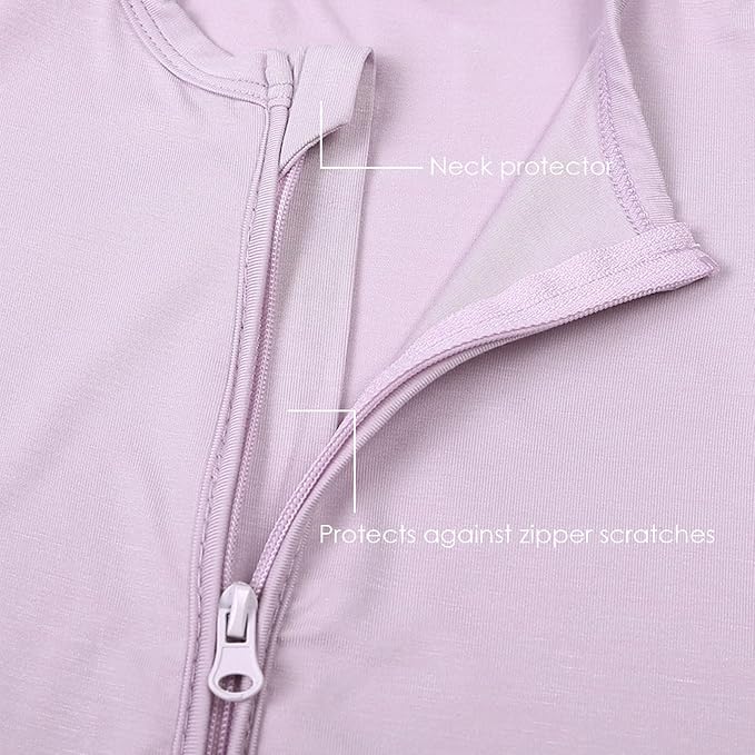 OPAWO Bamboo Baby Pajamas 3 Pack, Double Zipper Bamboo Sleepers for Baby Boy Girl Romper, Toddler Summer Clothes Outfit 0-24M