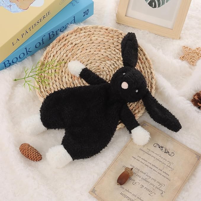 Apricot Lamb Bunny Snuggler Blanket Soft Loveys for Babies, Security Blanket for Baby Boy and Girl, Inches for Infant and Toddlers