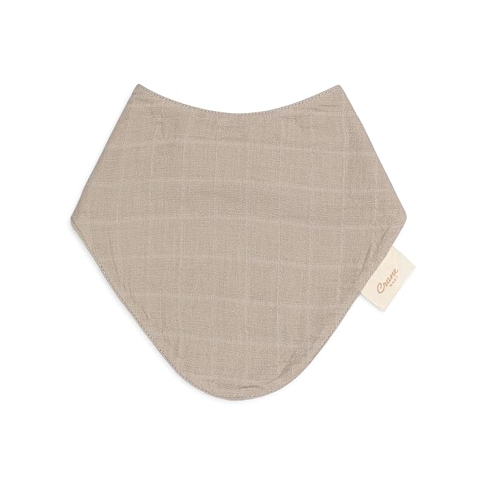 Crane Baby 100% Organic Cotton Baby Bibs, 3-pc. Set, Bunny Pattern For Boys, Girls, Unisex, Feeding, Drooling, Teething Bibs