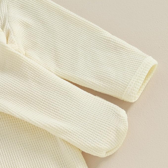 Newborn Girl Clothes Baby Girl Coming Home Outfit Zipper One-piece Outfits Ruffle Footie Bodysuit Jumpsuit Headband