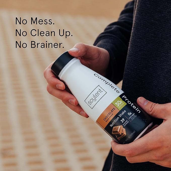 Soylent Chocolate High Protein Shake, 30g Complete Protein, Vegan, Dairy Free and 0g Sugar, Ready to Drink Protein Drinks, 11 Oz, 36 Pack