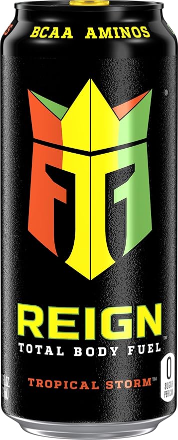 REIGN Total Body Fuel, Tropical Storm, Fitness & Performance Drink, 16 Fl Oz (Pack of 12)