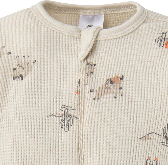 Gerber baby-girls 2-pack 2-way Zip Thermal Footed Sleep 'N Play