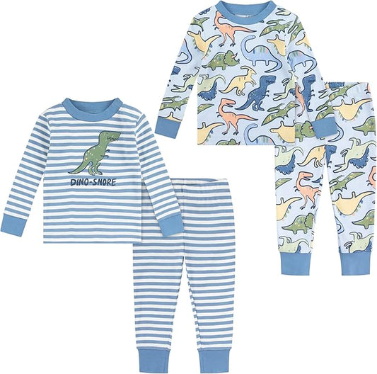 HUGGIES unisex-baby Long Sleeve Pajama 4-piece Set