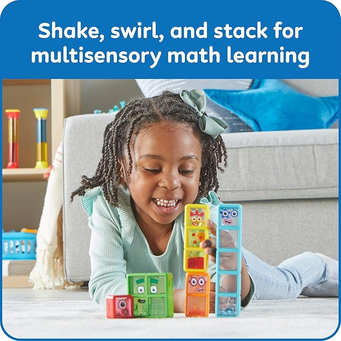 hand2mind Numberblocks One to Five Sensory Bottles, Numbers for Toddlers, Counting Toys, Calming Sensory Fidget Toys, Calm Down Corner Supplies, Social Emotional Learning, Birthday Gifts for Kids