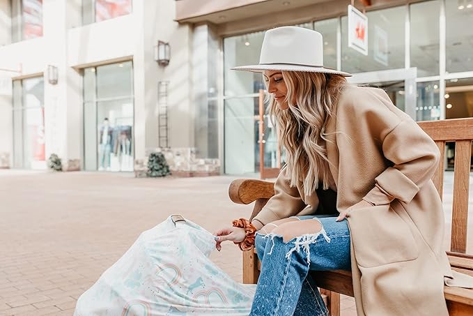 Whimsy Copper Pearl Multi-Use Cover: Car Seat, Nursing, Stroller - Stretchy Fabric, All-Season, Stylish Designs, Easy Access for Moms