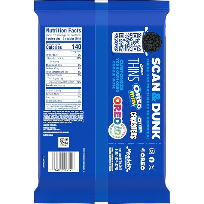 OREO Birthday Cake Creme Chocolate Sandwich Cookies, Family Size, 12 - 17 oz Packs