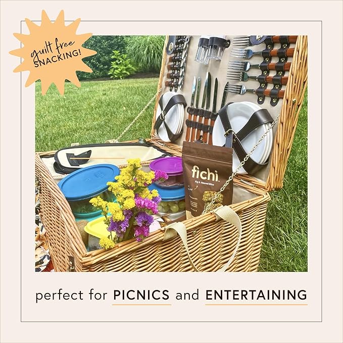 Fichi Fig and Nut Bites, a Wholesome and Delicious Gluten-Free Italian Fruit and Nut Snack (Two Pack, Fig and Almond)