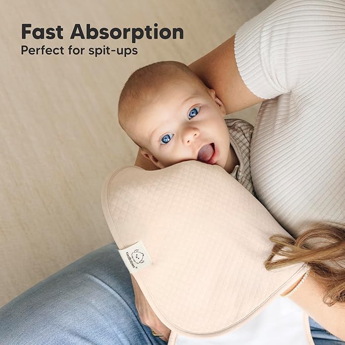 KeaBabies 5-Pack Organic Burp Cloths Baby Girl, Boy - Extra Large, Absorbent Baby Burp Cloths, Soft Burping Cloths for Babies, Newborn Burp Clothes, Cotton Burp Rags, Thick Burp Cloth (Sahara/Quin)