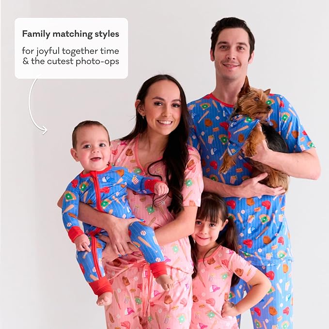 Little Sleepies Two-Piece Pajama Set for Boys & Girls, Soft Viscose from Bamboo Toddler Pajamas for Kids, Family Matching PJs