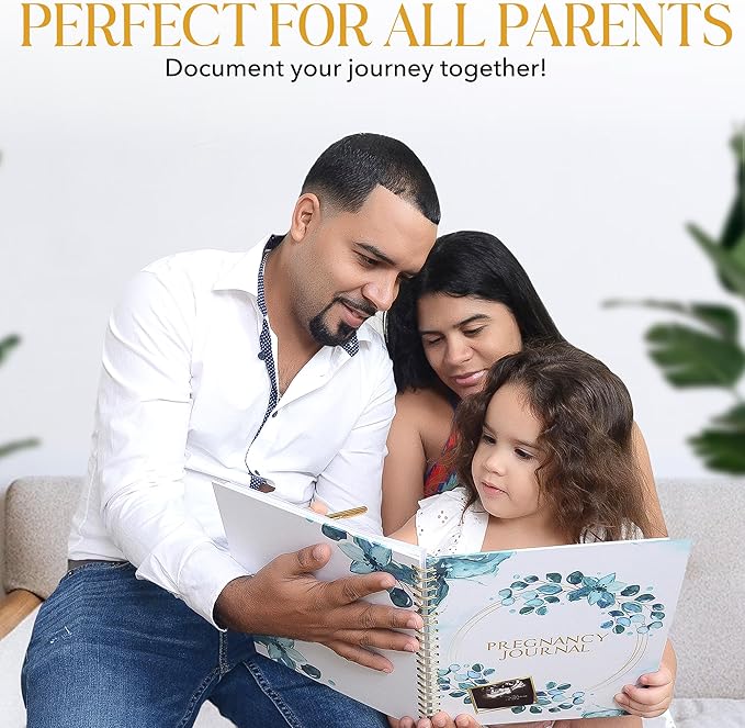 Pregnancy Journal Keepsake Book, 97 Page Hardcover Pregnancy Book, Baby Keepsake Book, Baby Books from Birth, Pregnancy Planner, Baby Book Keepsake, Pregnancy Journal for New Moms, Includes Pen , note block.