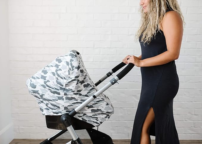 Copper Pearl Multi-Use Cover: Car Seat Covers, Nursing Cover, and Stroller Cover for Sun - Stretchy Fabric, All-Season Use, Stylish Designs, Easy Access for Moms - Gunnar