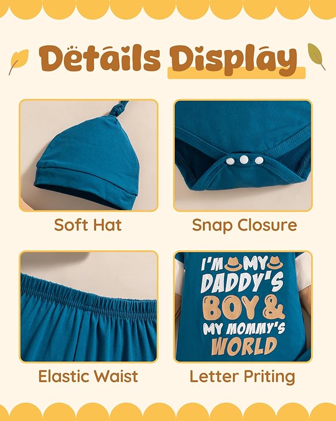 NZRVAWS Newborn Baby Boy Clothes Outfits Letter Prined Romper Pants Set Infant Baby Boy Clothing 0 3 6 9 12 18 Months