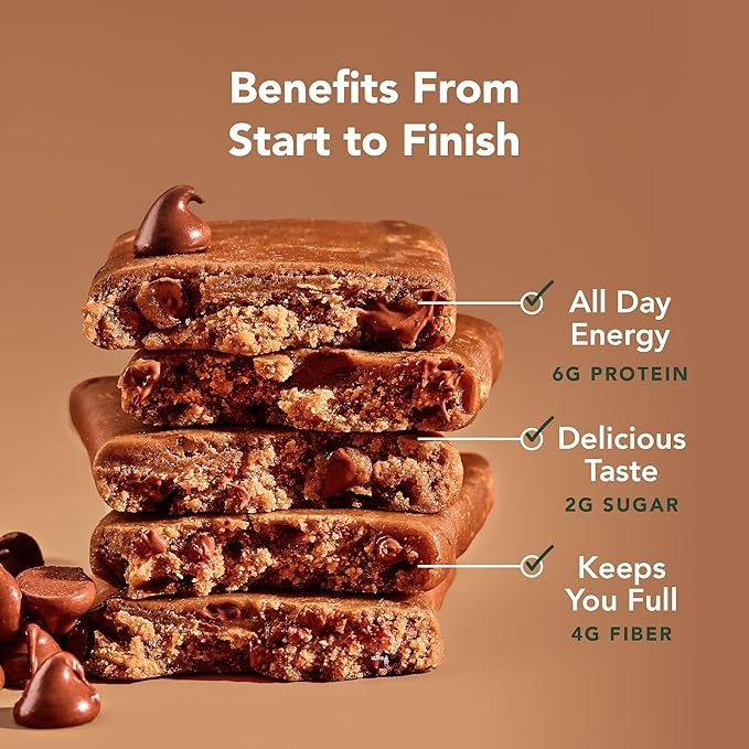 ALOHA Organic Plant Based Protein Bar MINIS |Chocolate Chip Cookie Dough| 20 Count, 24g Bars | Vegan, Low Sugar, Gluten Free, Paleo, Low Carb, Non-GMO, Stevia Free, Soy Free, No Sugar Alcohols