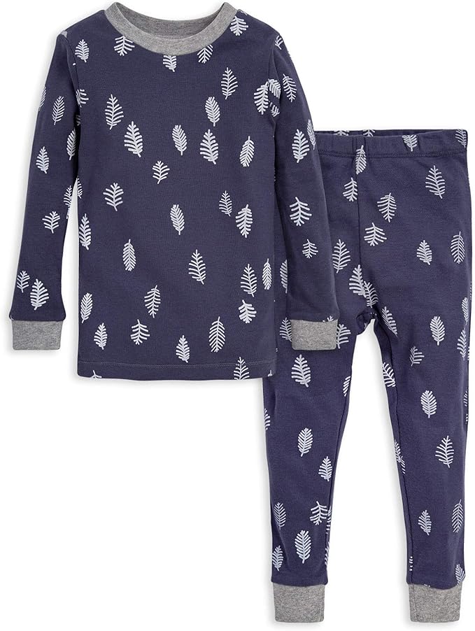 Burt's Bees Baby Boys' 2-Piece Long Sleeve Tee and Pants Organic Cotton Pajama Set