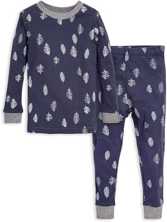 Burt's Bees Baby Boys' 2-Piece Long Sleeve Tee and Pants Organic Cotton Pajama Set
