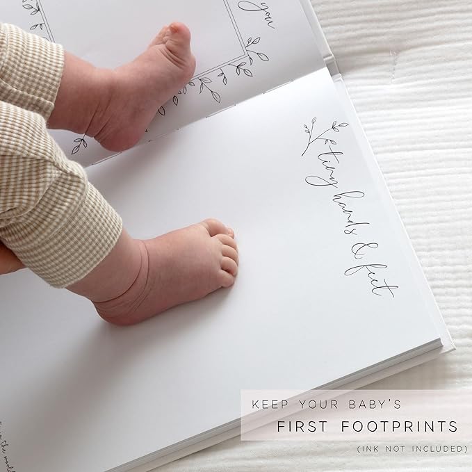 Baby Memory Book for the Modern Minimalist - Simple Baby Book for Boy or Girl - First Years Journal - Monthly Milestone Keepsake Record Book - Gender Neutral Pregnancy Gift for Baby Shower