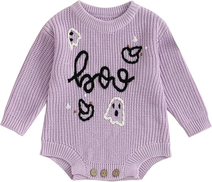 FYBITBO Baby Girl Boy Sweater Knit Oversized Pullover Sweatshirt Romper Onesie Warm Fall Winter Clothes Outfit Newborn